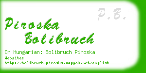 piroska bolibruch business card
